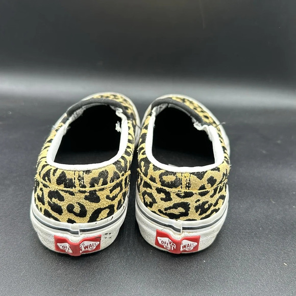 gold & black leopard print classic slip on Vans size 13 - Picture 2 of 5